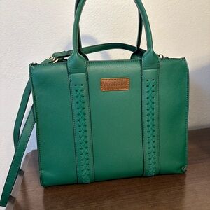 Wrangler Green Tote with Braided Detail